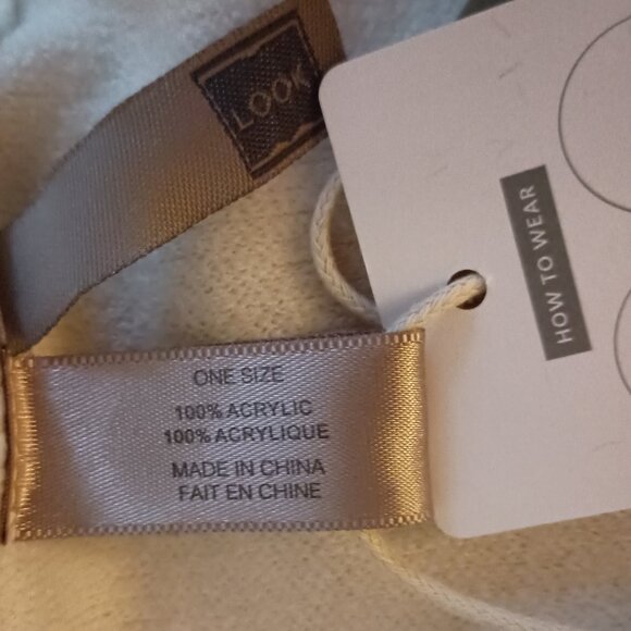 Multi-Way Cream Shawl Vest/Convertible Wrap/Hooded Style Women’s One Size NWT - Picture 12 of 16